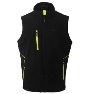 PANTHER VEST, softshell prsluk, neon žuti, front